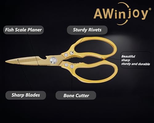 Japanese Gold Kitchen Scissors