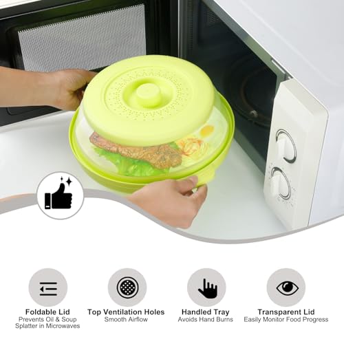 10.7 Inch Microwave Food Cover with Heat Insulation Mat