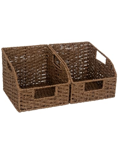 Wicker Baskets for Organizing (2 Count)