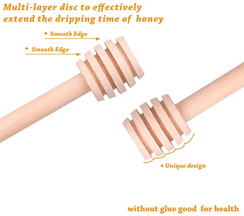 Premium 50 Pack 3 Inch Mini Wooden Honey Dipper Stick