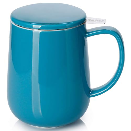 Porcelain Teacup with Infuser and Lid