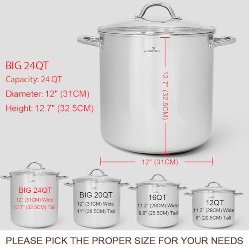 LARGE STOCK POT 24 Quart With Lid