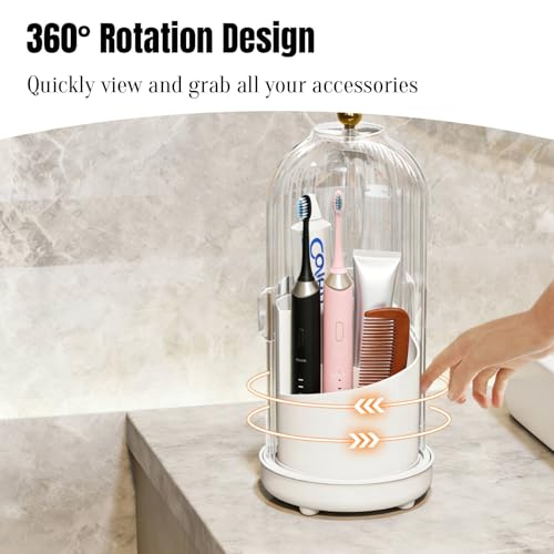 Dustproof Toothbrush Holder Organizer with Drainage