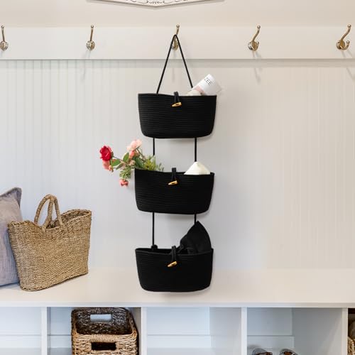 Over the Door Hanging Baskets with Button Strap (33.12 Ounce)