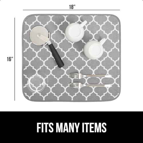 Ultra Absorbent Microfiber Dish Drying Mat (2 Count)