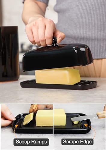 Ceramic Butter Dish with Lid for Countertop