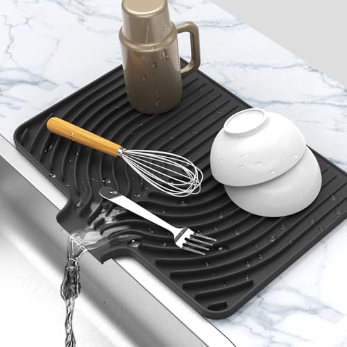 Dish Drying Mat for sink with a bulged edge