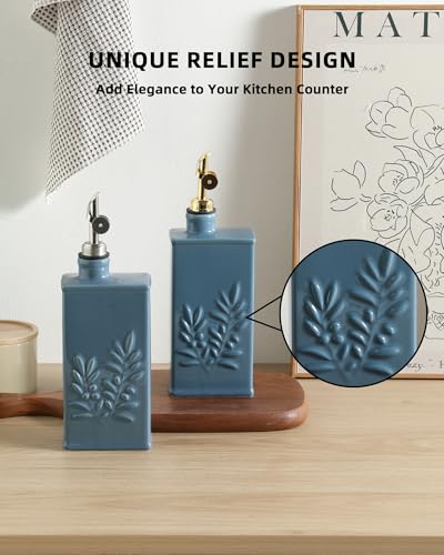 Sweejar Ceramic Olive Oil Dispenser Bottle for Kitchen