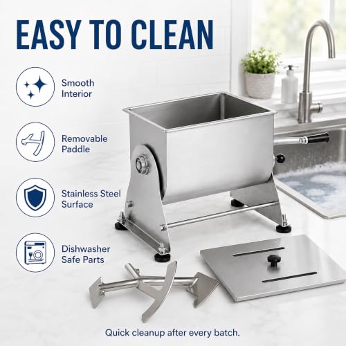 20 lb Tilting Meat Mixer for Sausage Burger Jerky