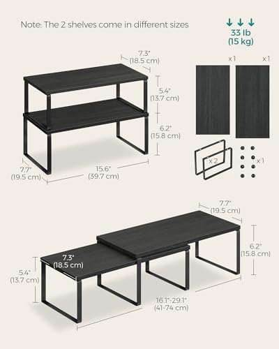 Cabinet Organizer Shelf (2 Count)