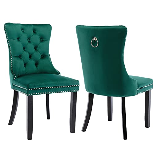 Green Velvet Dining Chairs Set of 2 (2 Count)