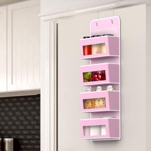 4 Clear Window Pocket Over Door Hanging Organizer