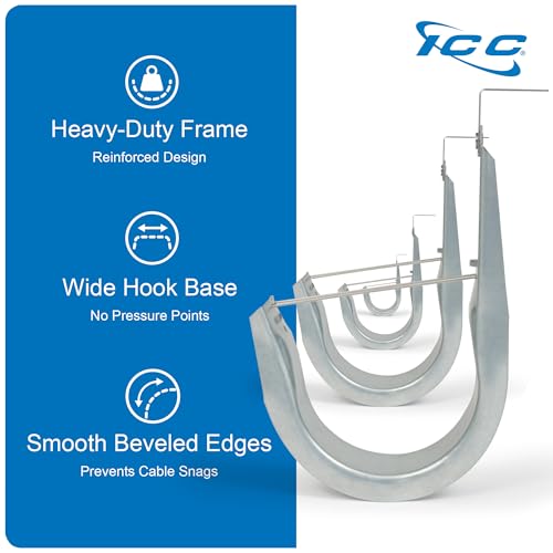 Ceiling Mount J Hook 4” with Retainer Clip (25 Count)
