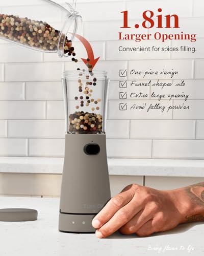 Electric Salt and Pepper Grinder Set with Storage Base (2 Count)