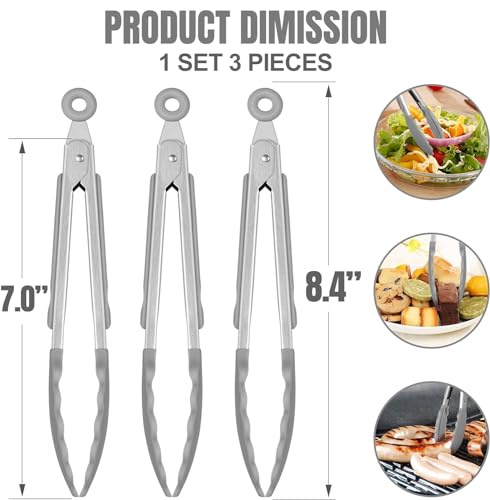Mini Silicone Kitchen Tongs for Cooking