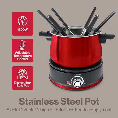 Arolla 10 Pieces Stainless Steel Electric Fondue Set