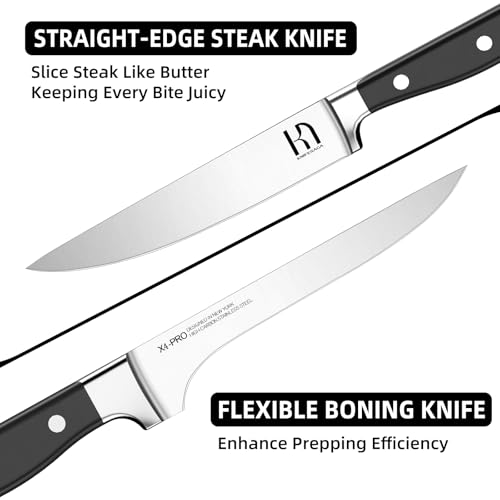 Japanese Knife Set with Sharpener (15 Count)