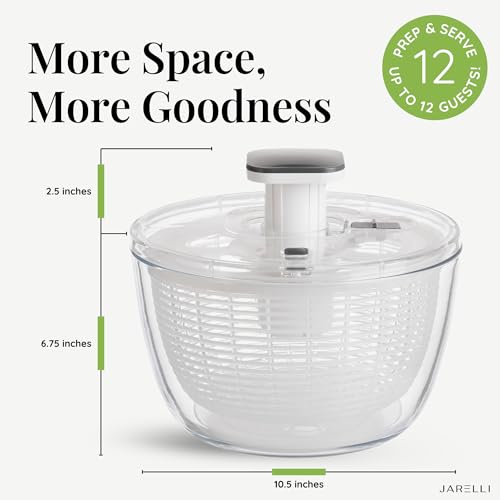 Glass Salad Spinner with Storage Lid