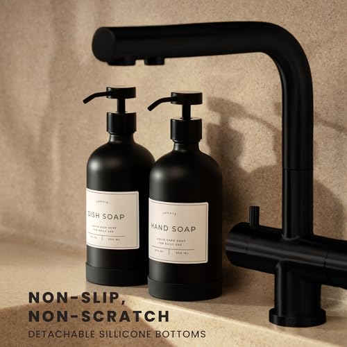 Hand and Dish Soap Dispenser for Kitchen and Bathroom (2 Count)