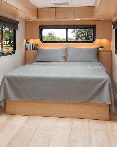 Short Queen Size 4 Piece Bed Sheet Set