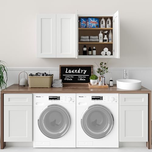 Solid Wood Laundry Room Wall Cabinets
