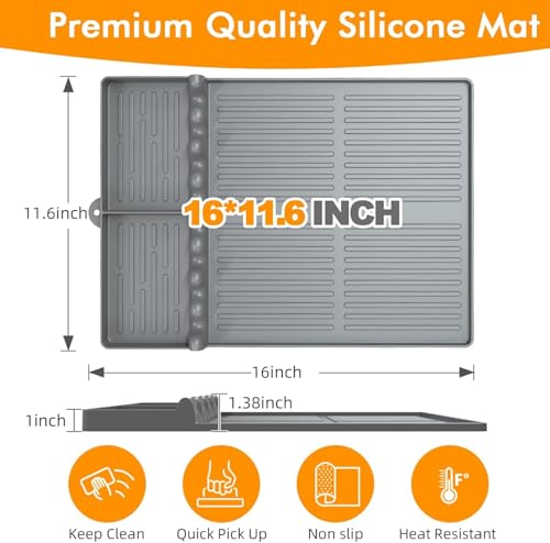 Silicone Griddle Tool Mat for Blackstone and Weber (2 Count)