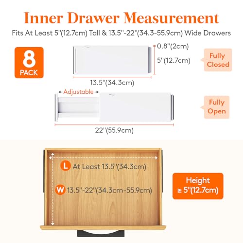 5" Tall Upgrade Drawer Dividers (8 Count)
