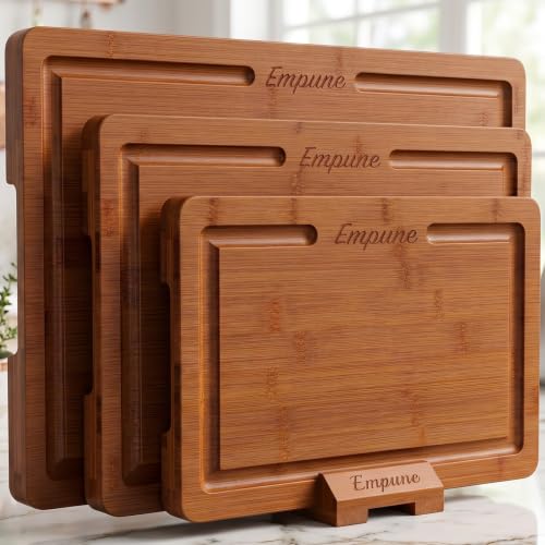 Bamboo Cutting Boards for Kitchen (3 Count)