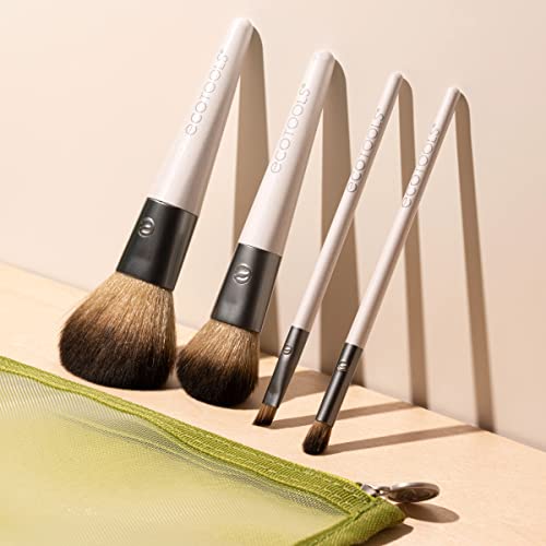 On-The-Go Makeup Brush Kit, Travel Makeup Brush Set (4 Count)