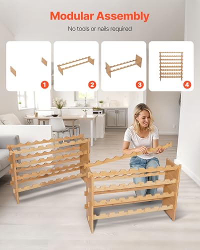 72 Bottle Stackable Modular Wine Rack