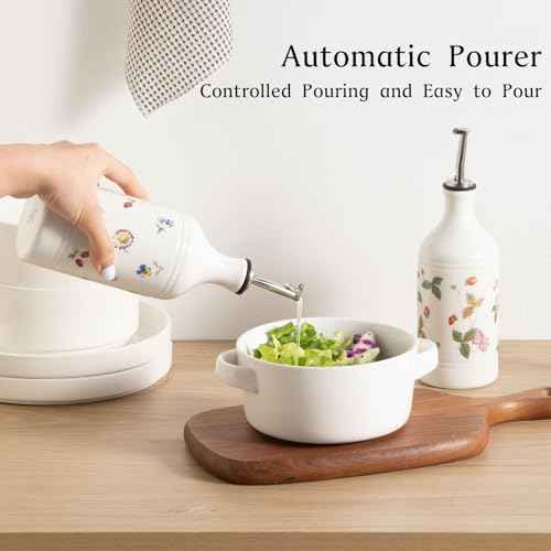 Sweejar Ceramic Olive Oil Dispenser Bottle for Kitchen