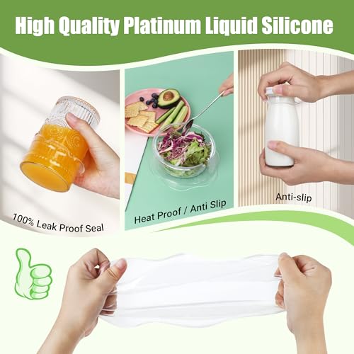 Silicone Stretch Lids for Food Storage in Fridge (6 Count)