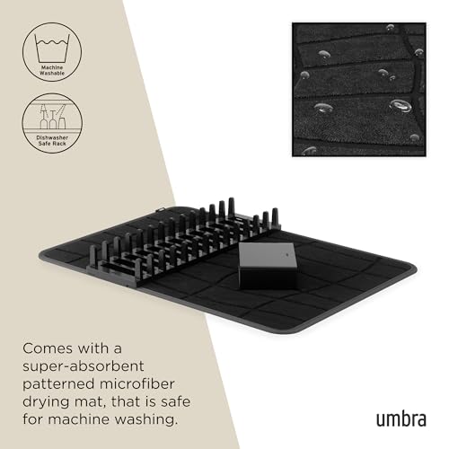 Udry Dish Drying Rack with Microfiber Mat