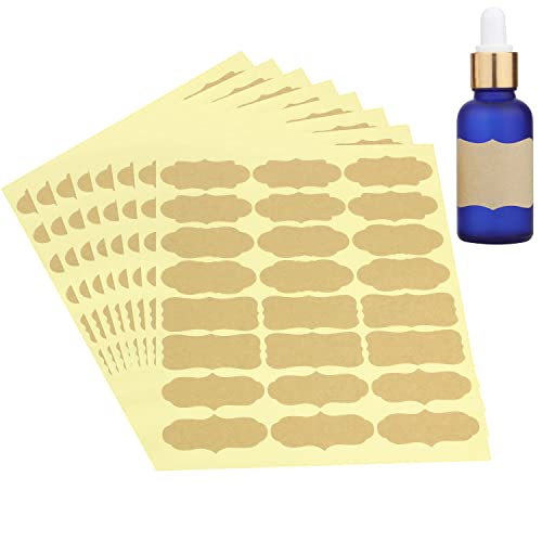 Fancy Shape Kraft Label Stickers (192 Count)