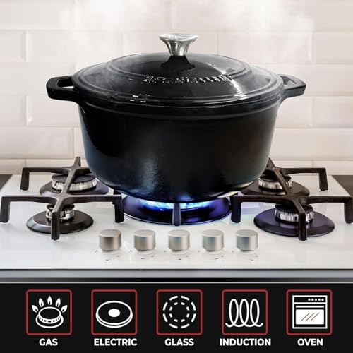 MUELLER HOME 4.5 QT Enameled Cast Iron Dutch Oven