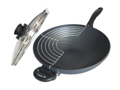 12.5" 5.3Qt Wok HD Nonstick Diamond Coated Aluminum Wok