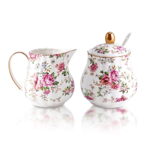Ceramic Sugar and Creamer Set