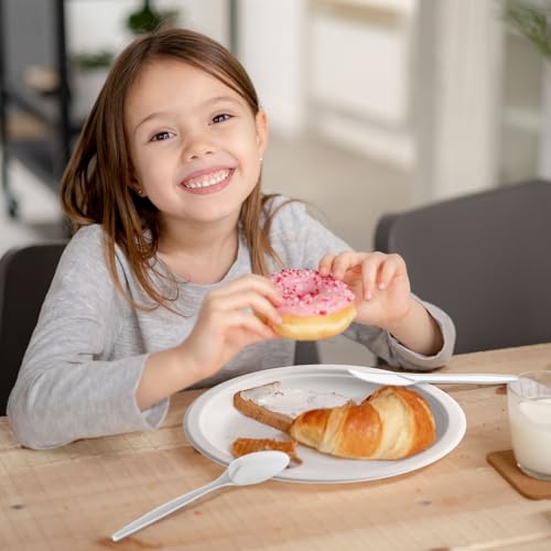 Small Paper Plates 7 Inch 150 Pack Compostable Dessert Plates (150 Count)