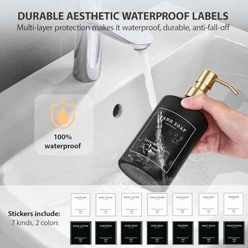 Black Glass Kitchen Hand and Dish Soap Dispenser Set (2 Count)