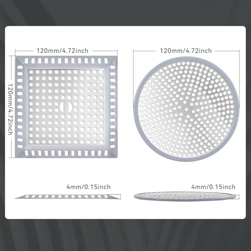 2PCS Shower Drain Hair Catcher