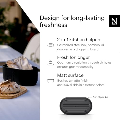 Bread Box I Metal bread box for long lasting freshness with non