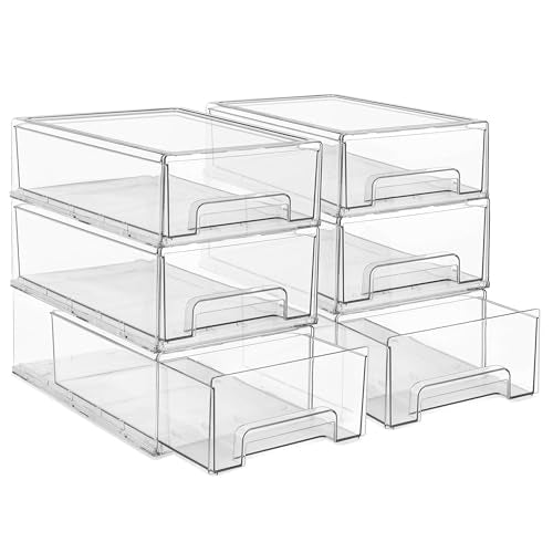 Clear Stackable Storage Drawers for Refrigerator