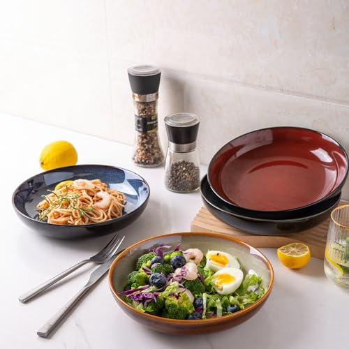 9.0" Ceramic Pasta Bowls Set of 4 (4 Count)