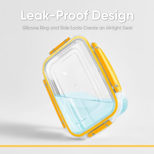 Plastic Food Storage Containers with Airtight Lids (4 Count)