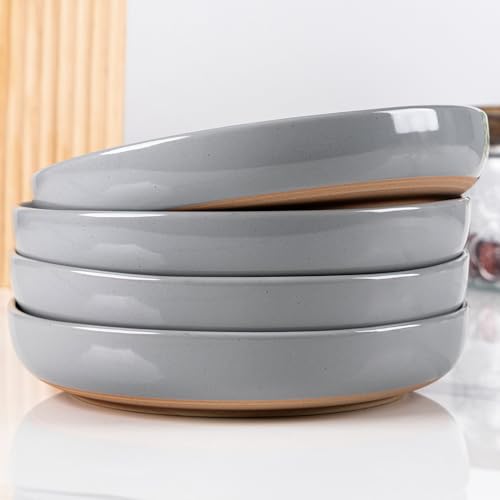 8.75'' Large Ceramic Pasta Bowls (4 Count)
