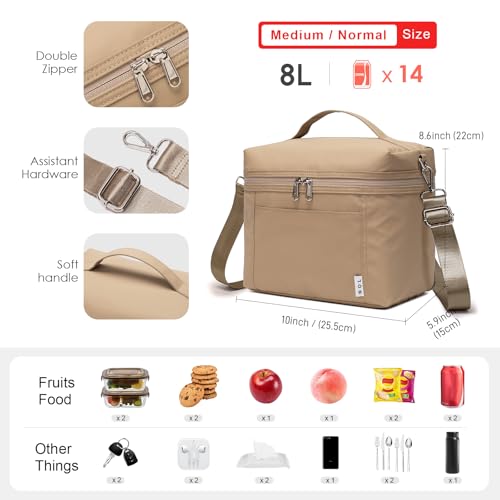 NOL 8L Insulated Lunch Bag for Women