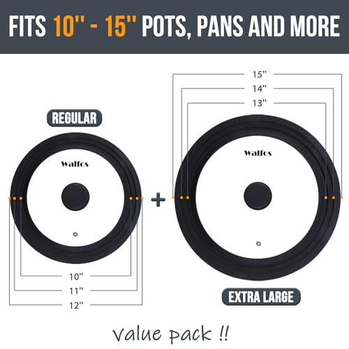 2 Pcs Universal Pot Lids