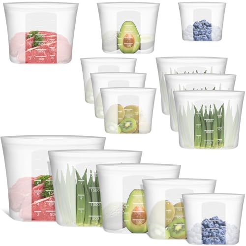 100% Silicone Reusable Storage Bag (9 Count)