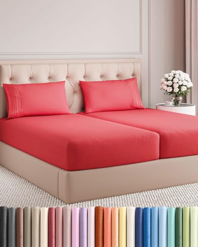 Split King Size 5 Piece Sheet Set