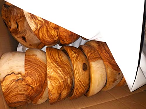 10" Artisan Olive Wood Serving Bowl Exotic Centerpiece or Serving Piece for Salads